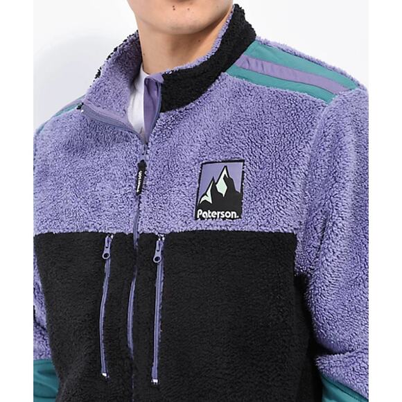 Paterson Summit Blue Tech Fleece Colorblock Jacket Size Large - Picture 2 of 6